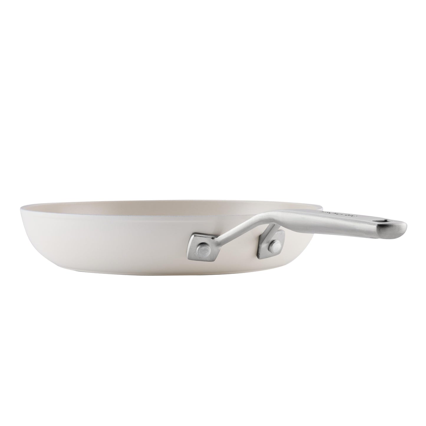 KitchenAid Hard Anodized Ceramic Induction Nonstick Pots and Pans with Saucepans, Frying Pans, Stockpot, and Lids, Dishwasher Safe, 9 Piece Cookware Set with Stainless Steel Handles - Porcelain White