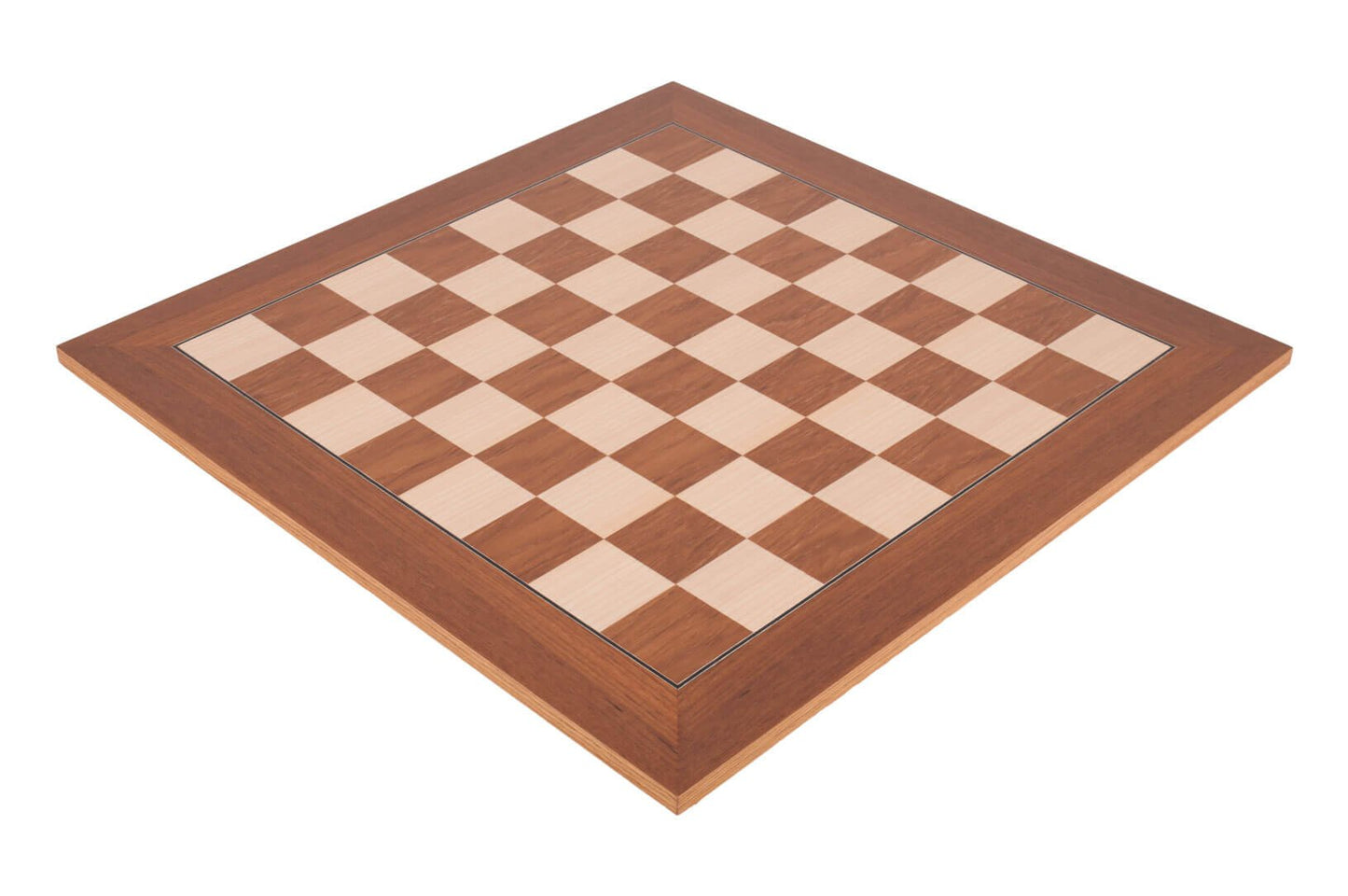 The House of Staunton Standard Traditional Chess Board - 2.25" (Teak & Bird's Eye Maple - Satin Finish)