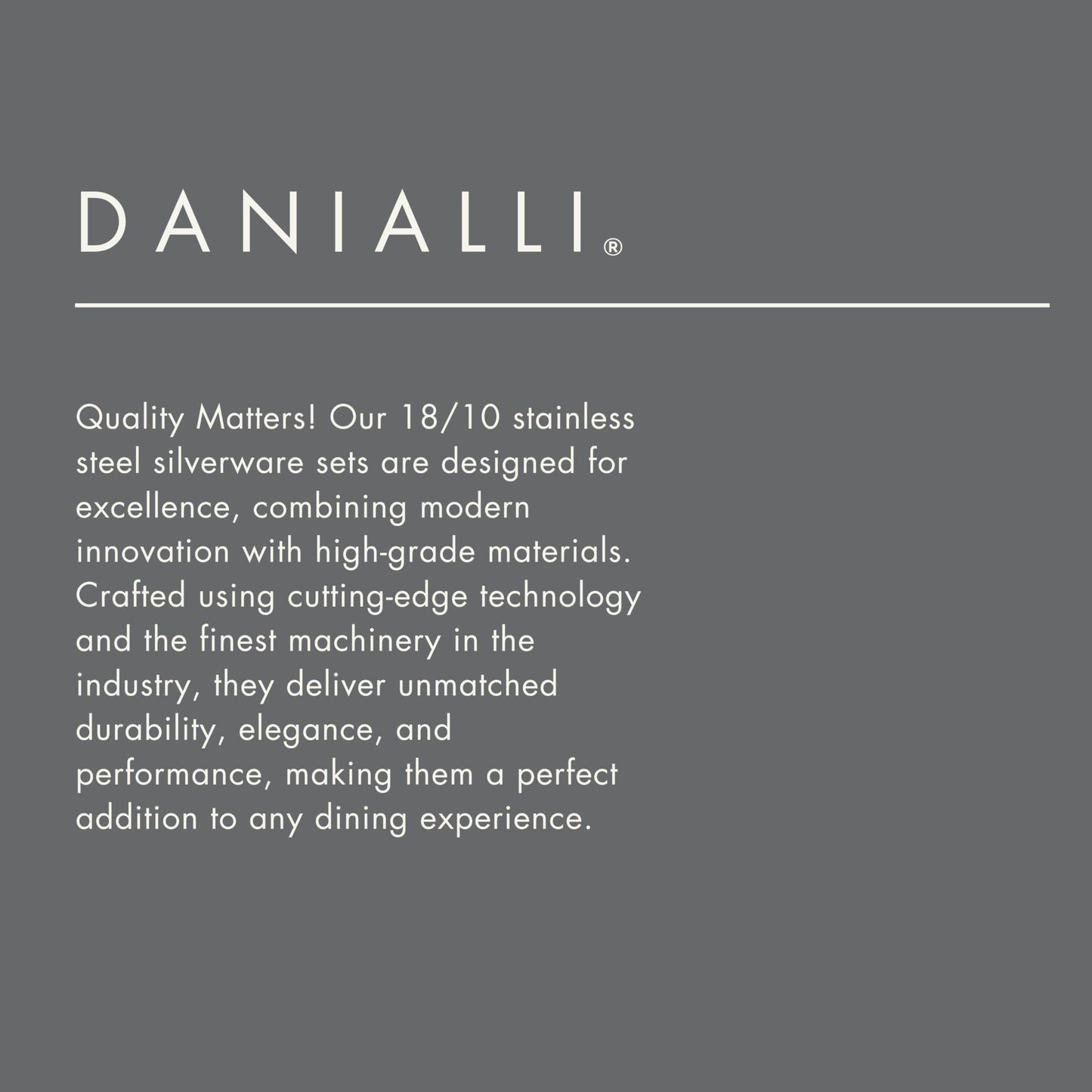 Danialli Silverware Set for 16 – 18/10 Stainless Steel Flatware, Mirror Finish, Dishwasher Safe, Durable and Elegant, Rust Resistant, Perfect for Entertaining (80-Piece Set, Fidenza)