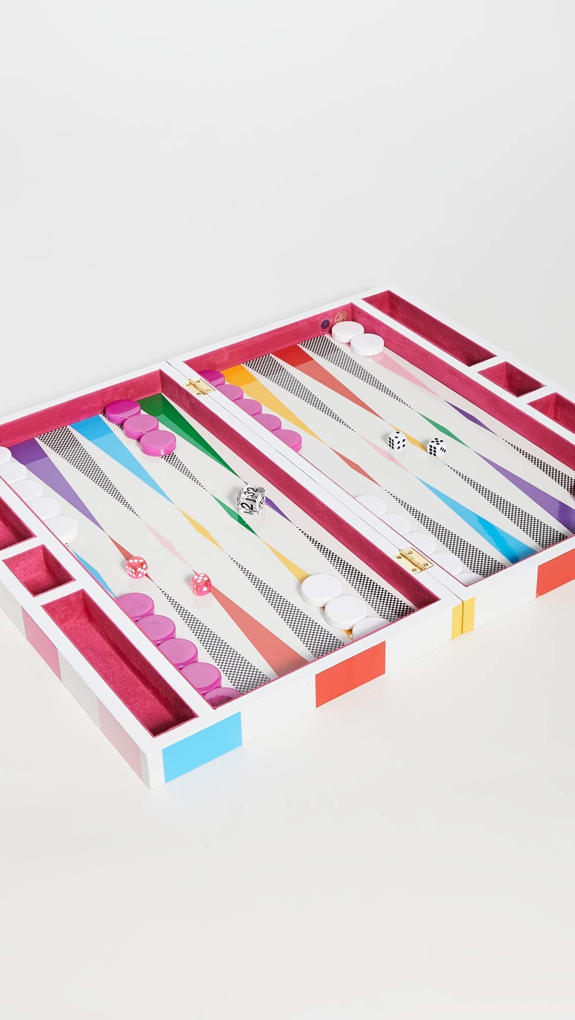 Jonathan Adler Women's Rainbow Checkerboard Backgammon Set, Multi, One Size