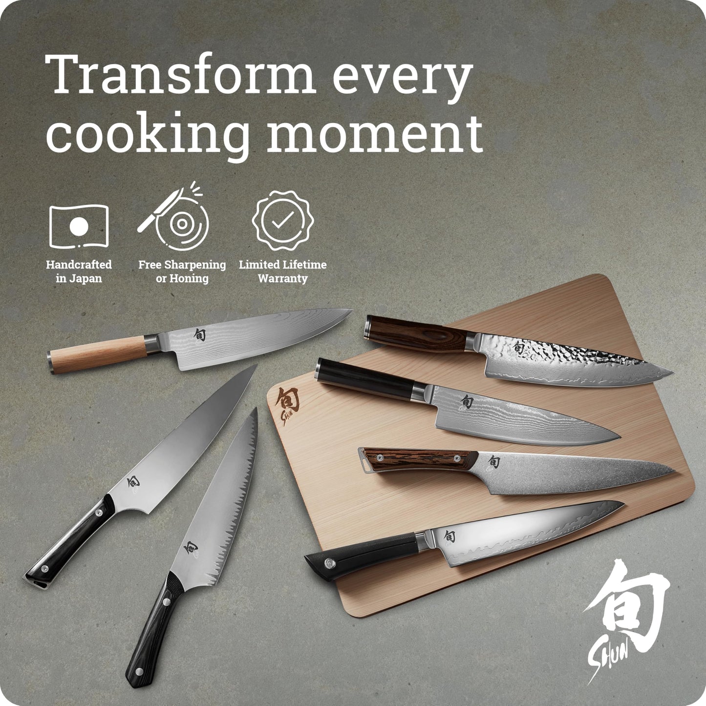 Shun Classic 9 Pc Chef's Choice Knife Block Set