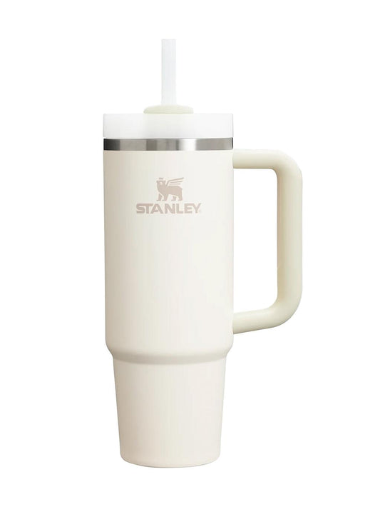Stanley Quencher H2.0 FlowState Tumbler – Cream Insulated Travel Mug with Handle & Straw
