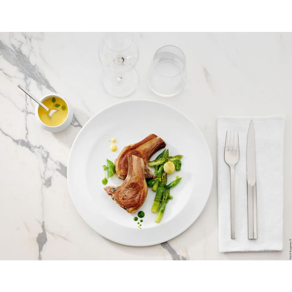 Degrenne L’E Starck French Cutlery Set - 30 Piece Luxury Silverware Set for 6, Includes Forks, Spoons & Knives, Stainless Steel Flatware, Made in France, Dishwasher Safe