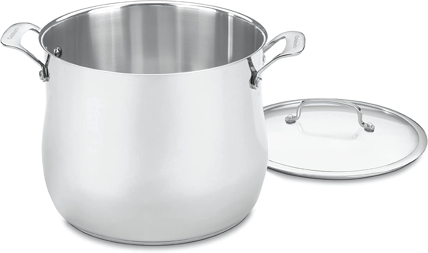 Cuisinart Contour Stainless 13-Piece Cookware Set with 12-Quart Stockpot Bundle