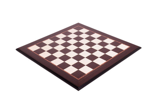 The House of Staunton Standard Traditional Chess Board - 2.25" (Striped Ebony & Bird's Eye Maple - Satin Finish)