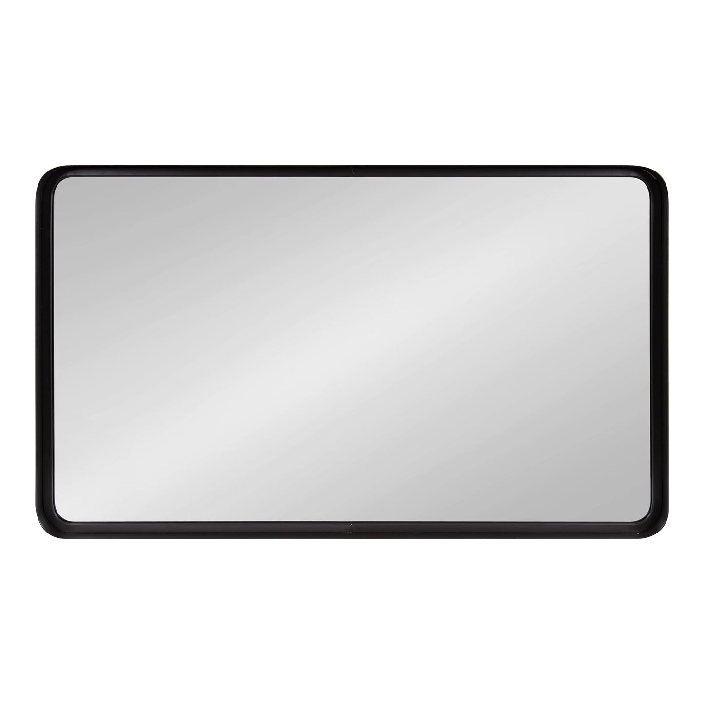 Kate and Laurel Armenta Modern Soft Rectangle Metal Framed Mirror; 40 x 24; Gray; Functional Industrial Accent Mirror with Bold Finish for Wall Decor