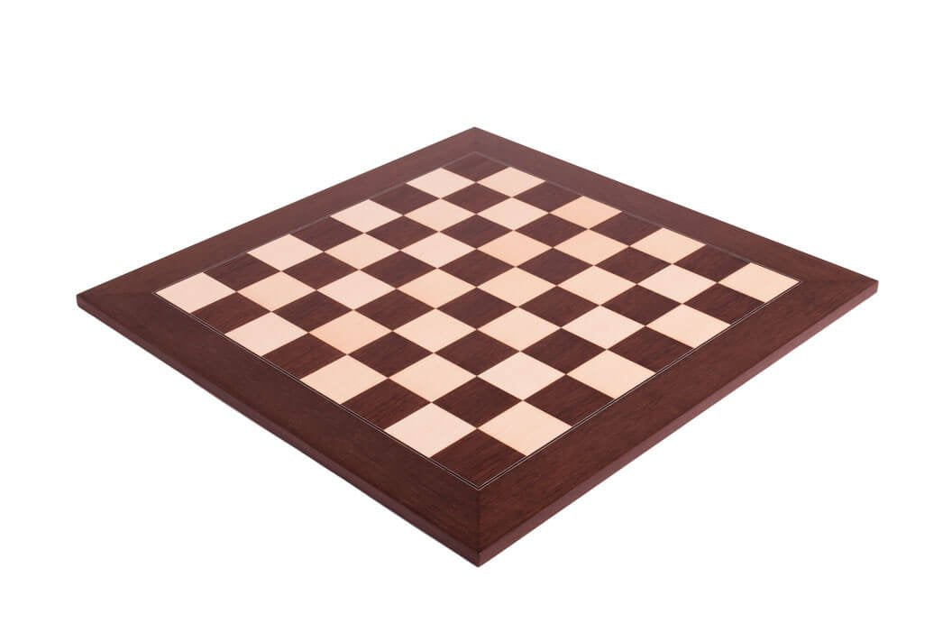 The House of Staunton Standard Traditional Chess Board - 2.25" (Montgoy Palisander & Bird's Eye Maple - Satin Finish)