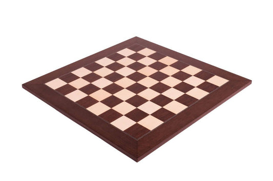 The House of Staunton Standard Traditional Chess Board - 2.25" (Montgoy Palisander & Bird's Eye Maple - Satin Finish)