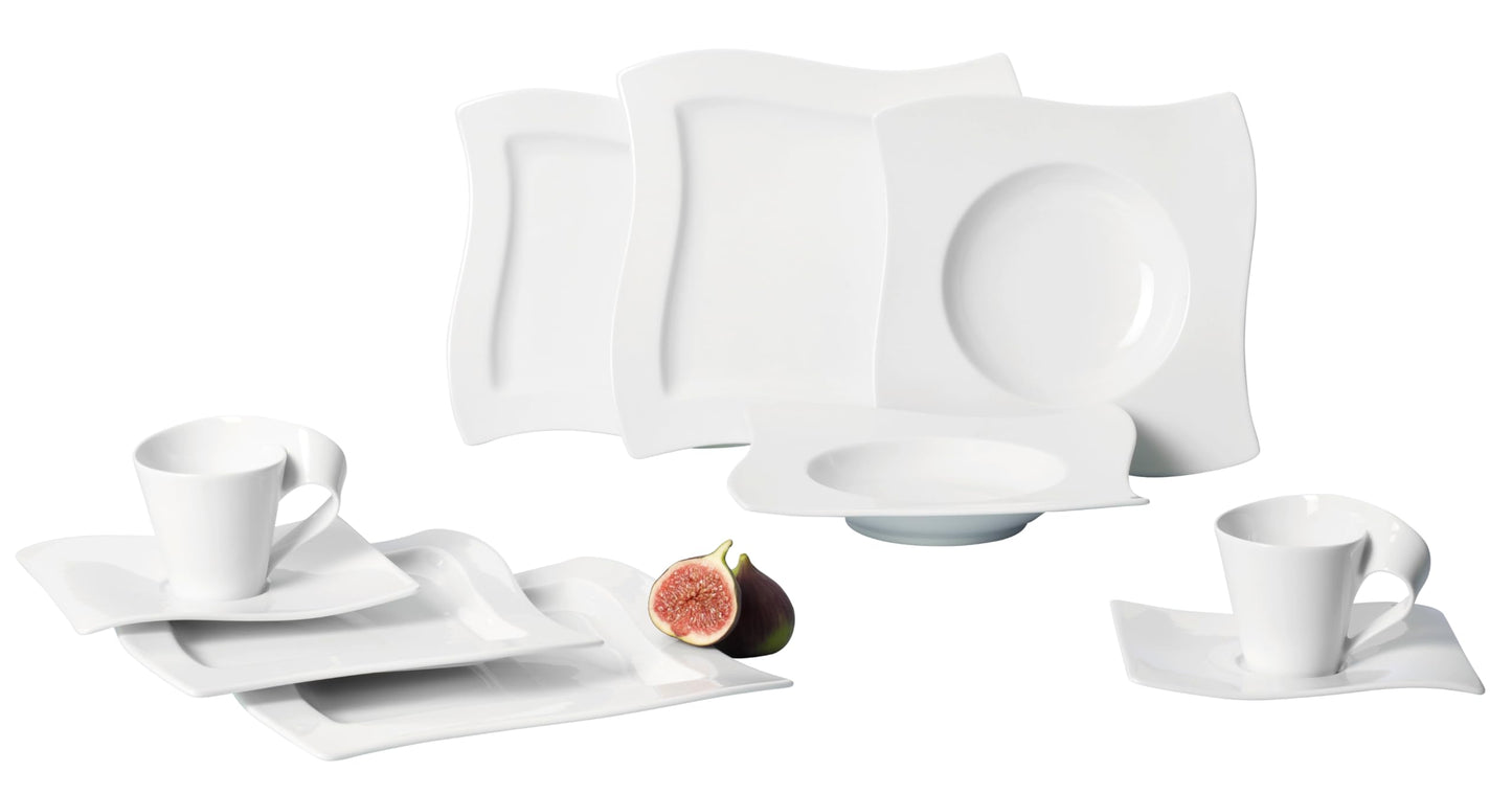 Villeroy & Boch NewWave 30-Piece Basic Dinnerware Set, White