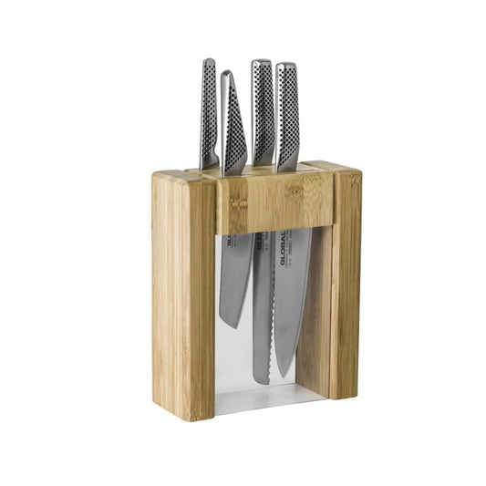 Global Teikoku 5 Piece Knife Block Set