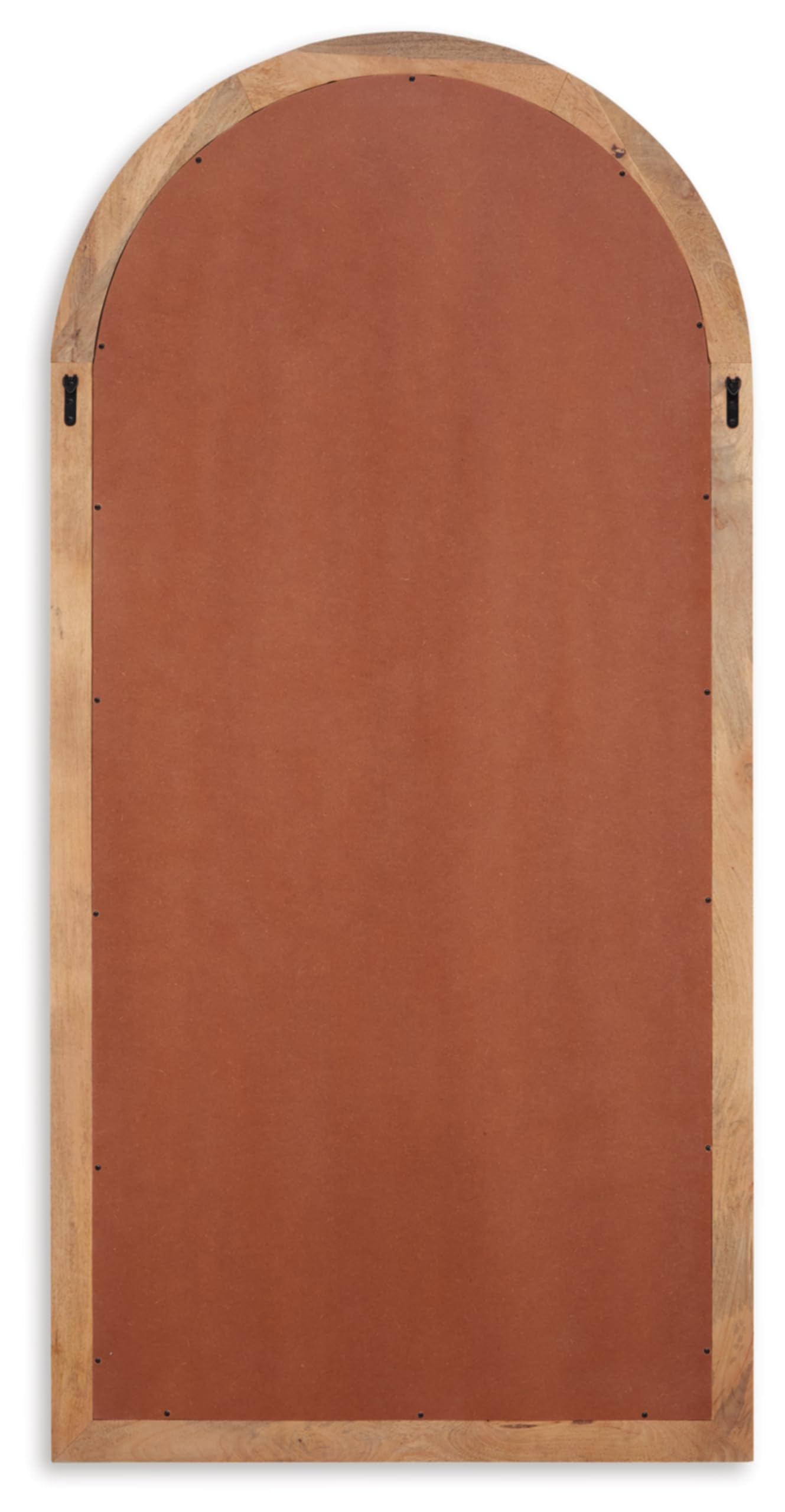 Signature Design by Ashley Dairville Casual Full Length Arched Floor Mirror with Thick Frame, Light Brown