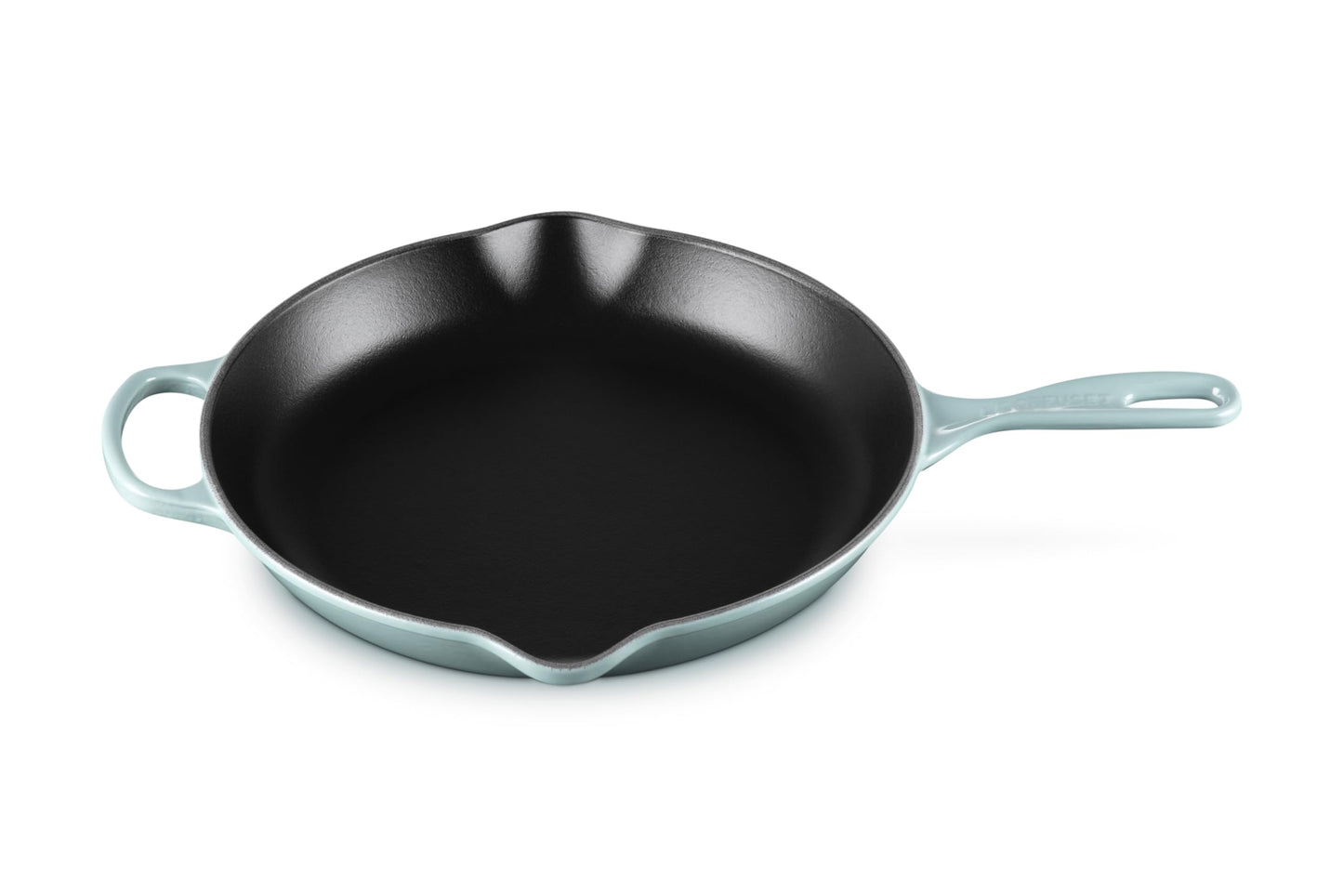 Le Creuset Enameled Cast Iron Signature Iron Handle Skillet, 11.75" (2-3/8 qt.), Sea Salt