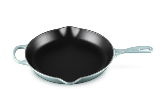 Le Creuset Enameled Cast Iron Signature Iron Handle Skillet, 11.75" (2-3/8 qt.), Sea Salt