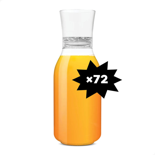 TOSSWARE POP 32oz Carafe, SET OF 72, Recyclable, Unbreakable & Crystal Clear Plastic Drink Pitcher