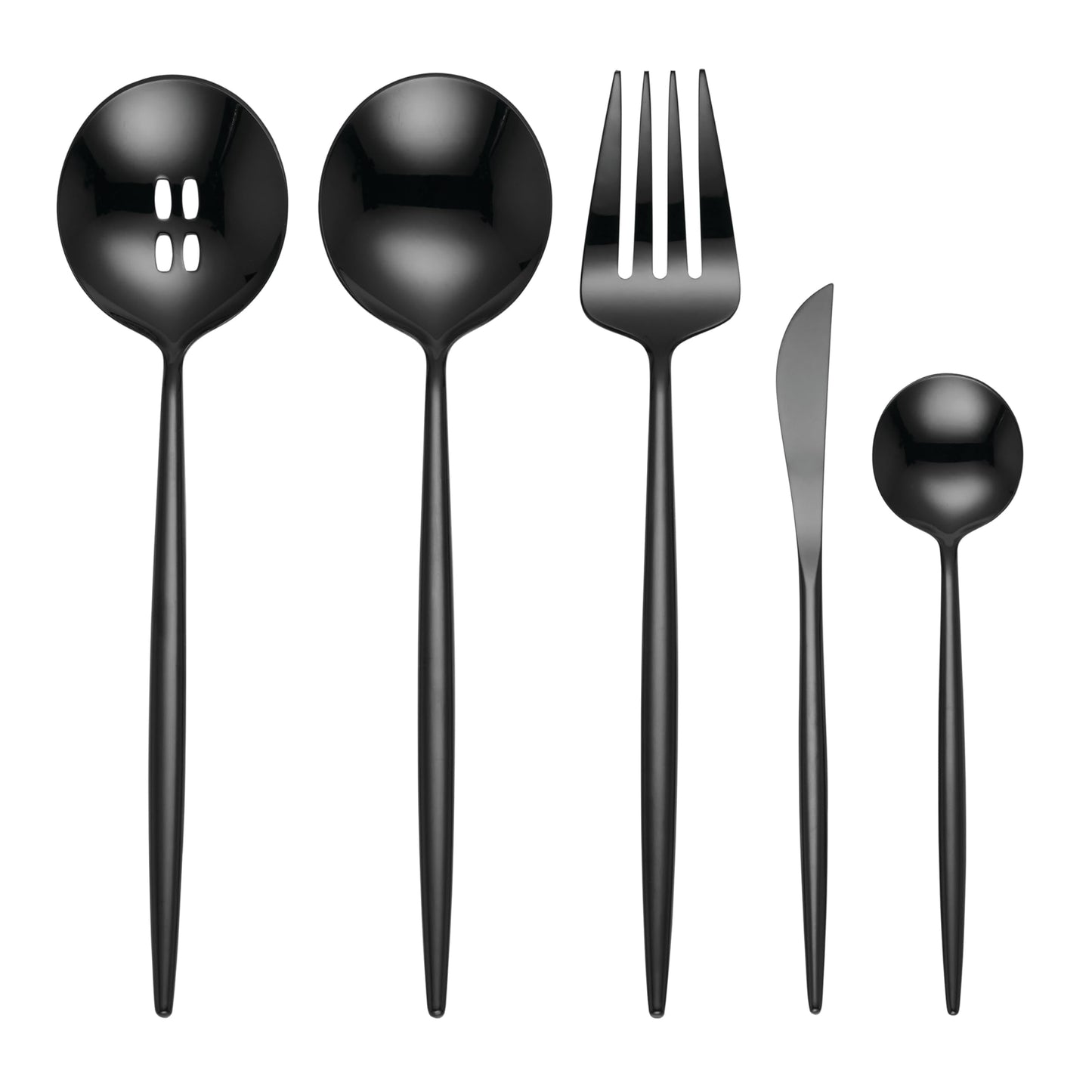 Hampton Forge 894757 Skandia Zephyr Black 45 Piece Flatware Set