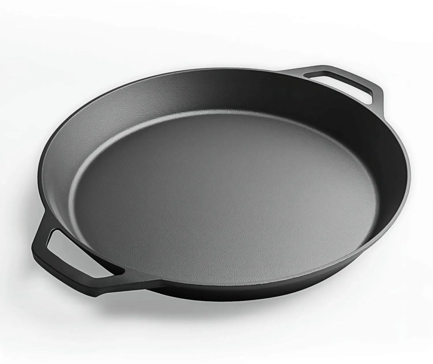 LI-GELISI 26-inch cast iron frying pan with double auxiliary handles, nitrogen-treated for rust resistance, suitable for stoves/grills/campfires, heavy-duty frying pan for outdoor cooking