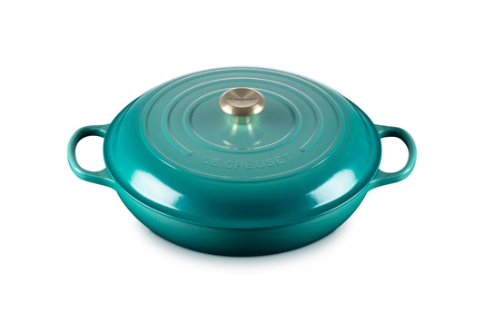 Le Creuset Enameled Cast Iron Signature Braiser, 5qt., Riviera