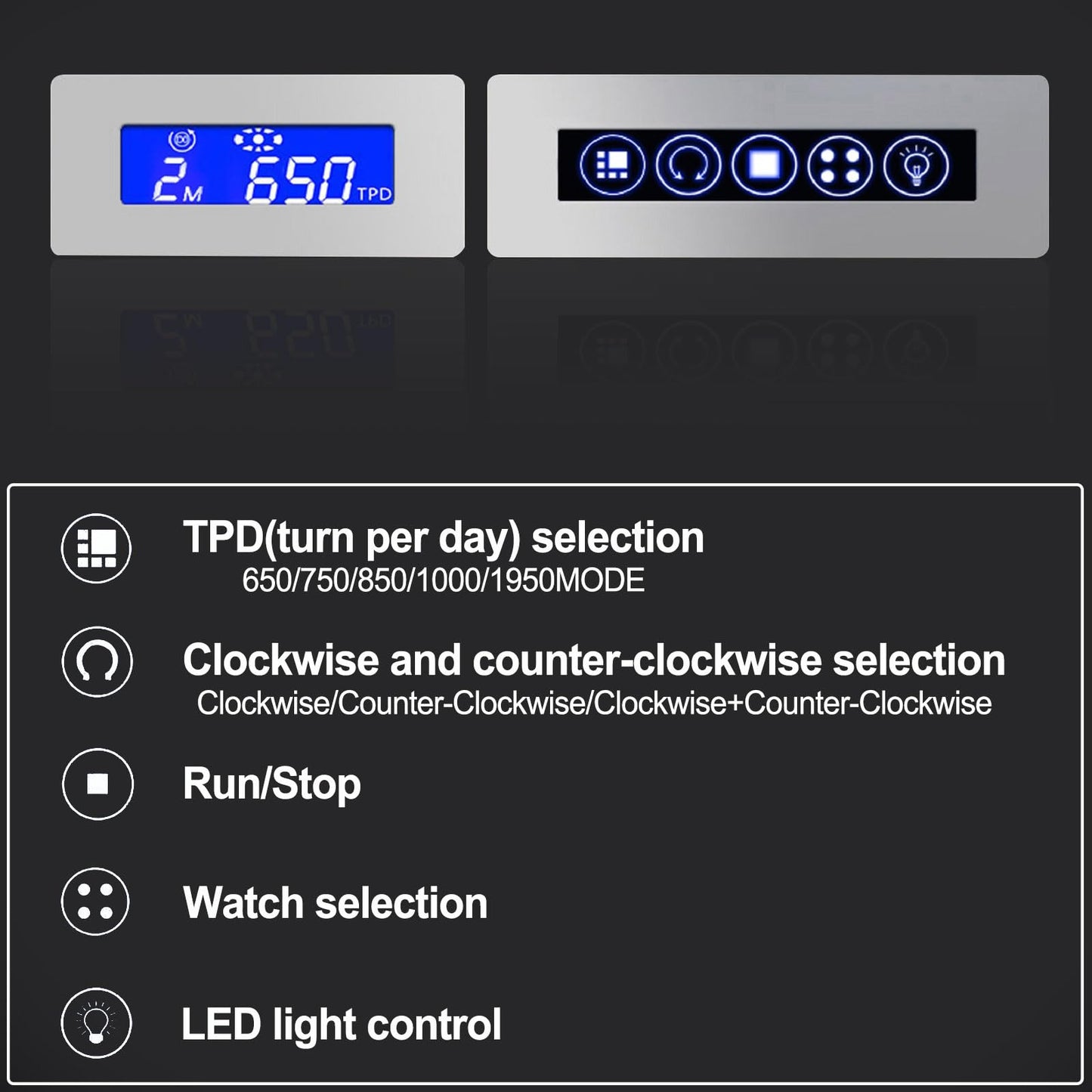 LELTNSOU Watch Winder for 12 Winding Spaces Automatic Watches, Ultra-Quiet Japanese Motors, Built-in LED Illumination and LCD Touchscreen Control