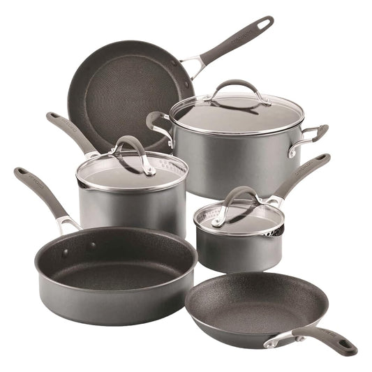Circulon A1 Series with ScratchDefense Nonstick Induction Pots and Pans Cookware Set, Induction Cookware, Kitchen Essentials, 9-Piece, Graphite