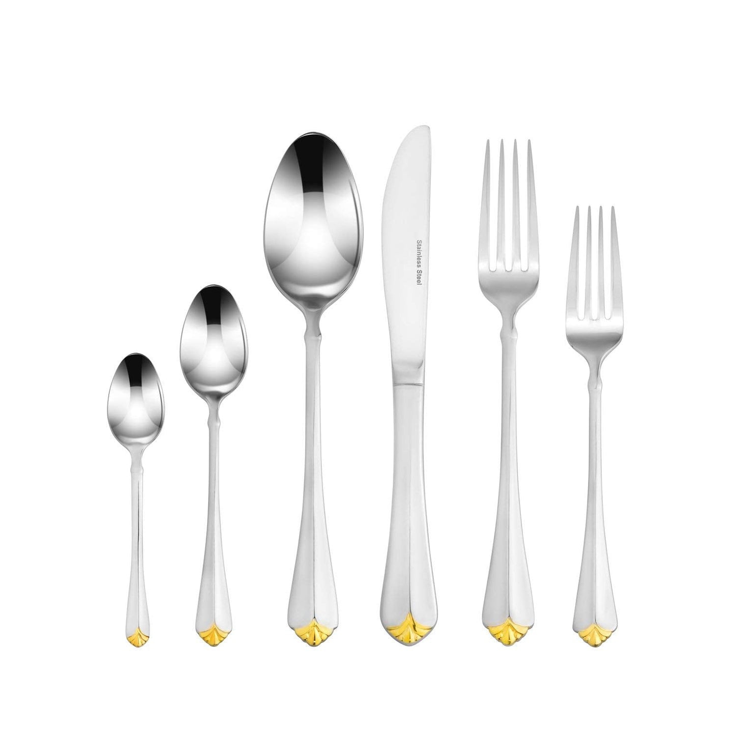 Venezia Collection 75-Pc Luxury Flatware Set for 12 w/Storage Case 24K Gold Premium Dining Cutlery Service - 18/10 Surgical Stainless Steel Silverware Hostess Serving Set in a Chest