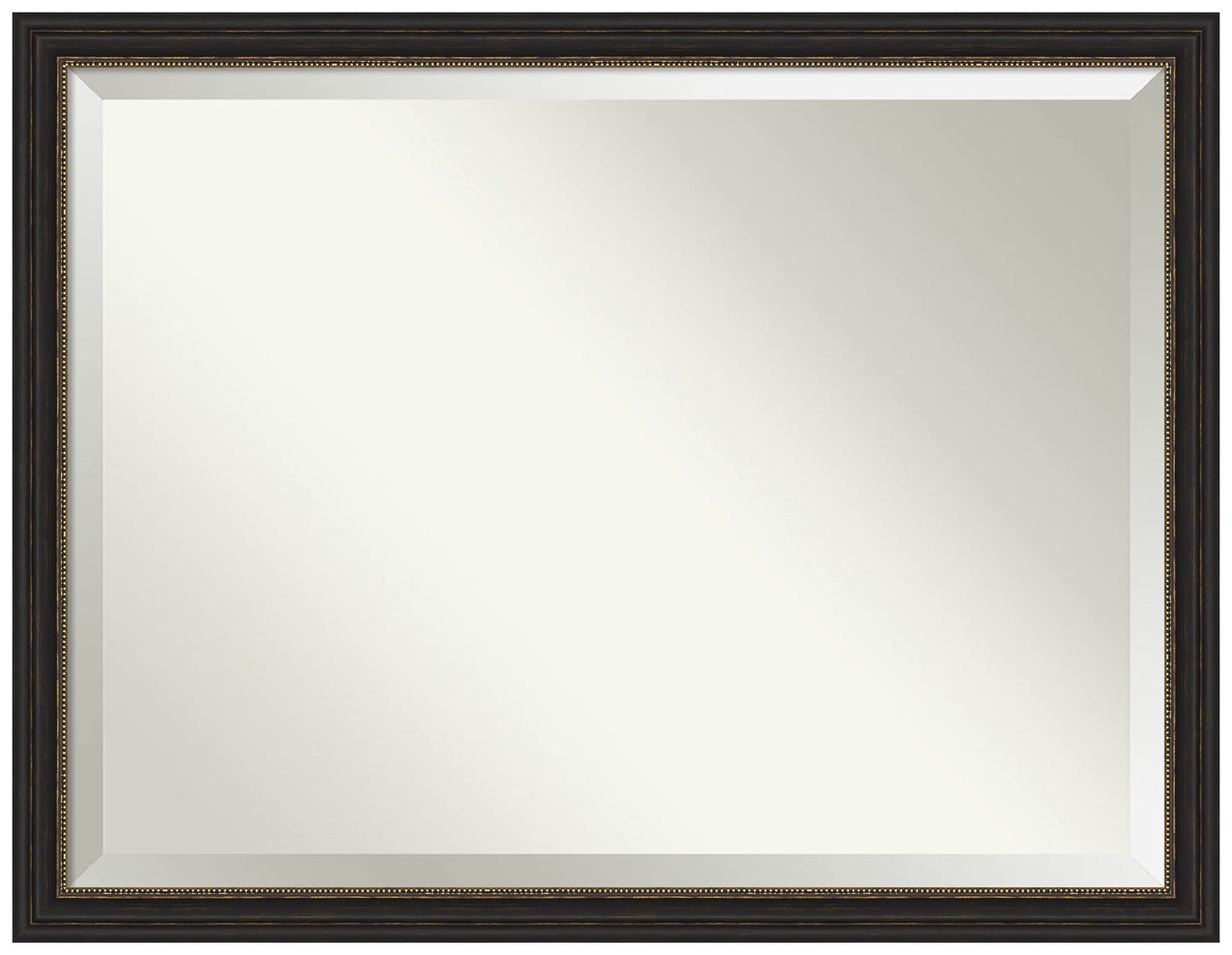 Amanti Art Bronze Wall Mirror 34x44 Accent Bronze Narrow Rectangle Bathroom Mirror for Wall Decor Living Room, X-Large Traditional Frame, Hangs Horizonally and Vertically, Bathroom Decor, Beveled Edge