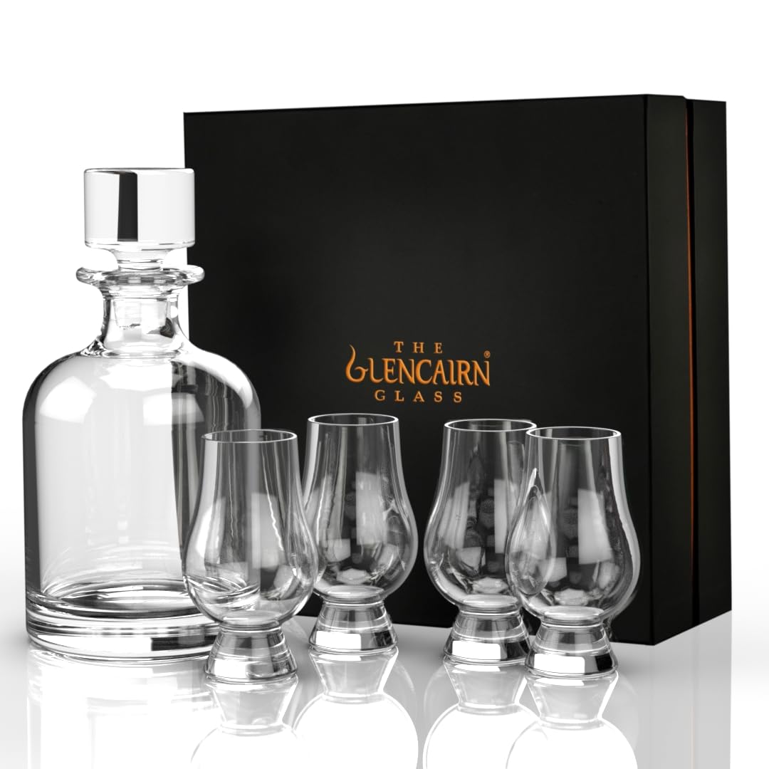 GLENCAIRN Decanter Set with Crystal Decanter, 4 Glasses, Gift Box