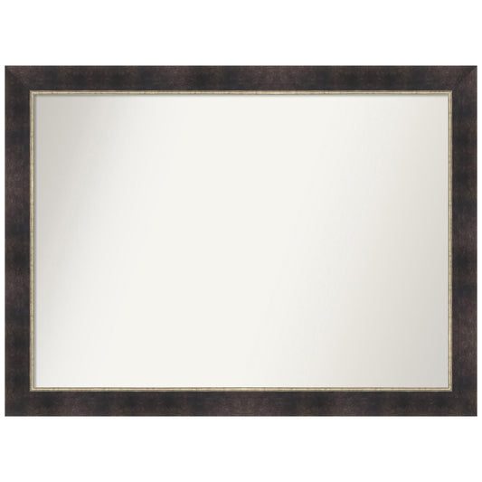 Amanti Art Bronze Bathroom Mirror for Over Sink, 32x43 Odin Antique Bronze Rectangle Vanity Mirror, X-Large Modern Wood Frame, Hangs Horizonally and Vertically, Bathroom Wall Decor, Non-Beveled Edge