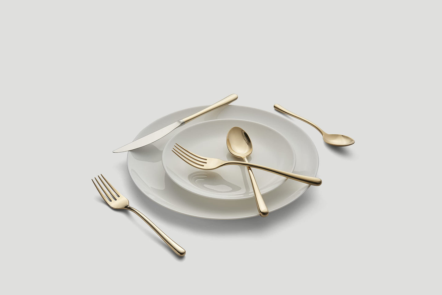 Cambridge Silversmiths Samantha Flatware Collection, 18/10 Stainless Steel, Dishwasher Safe, Gold Mirror, 20-Piece Flatware Set, Service for 4