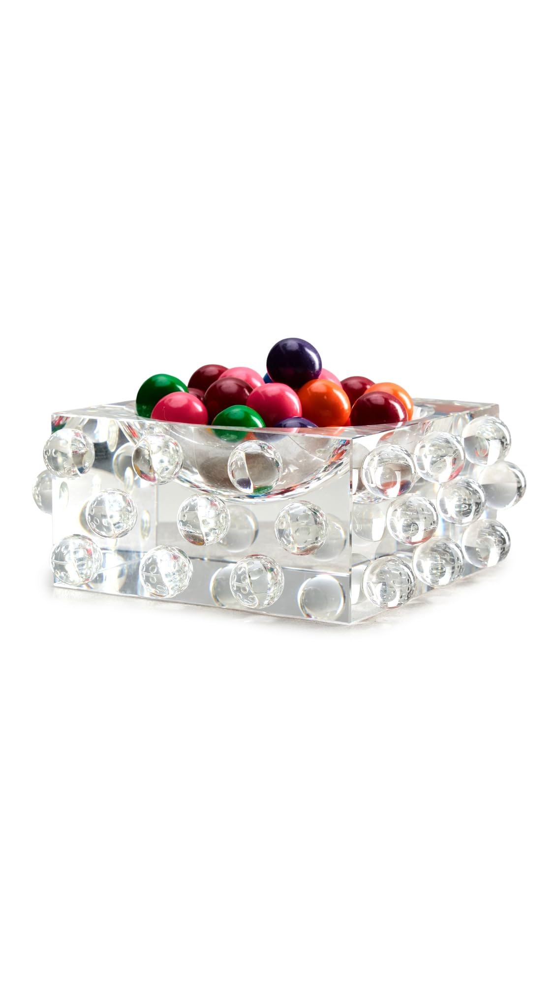 Tizo Design Women's Crystal Glass Bowl Scattered Balls, Clear, One Size