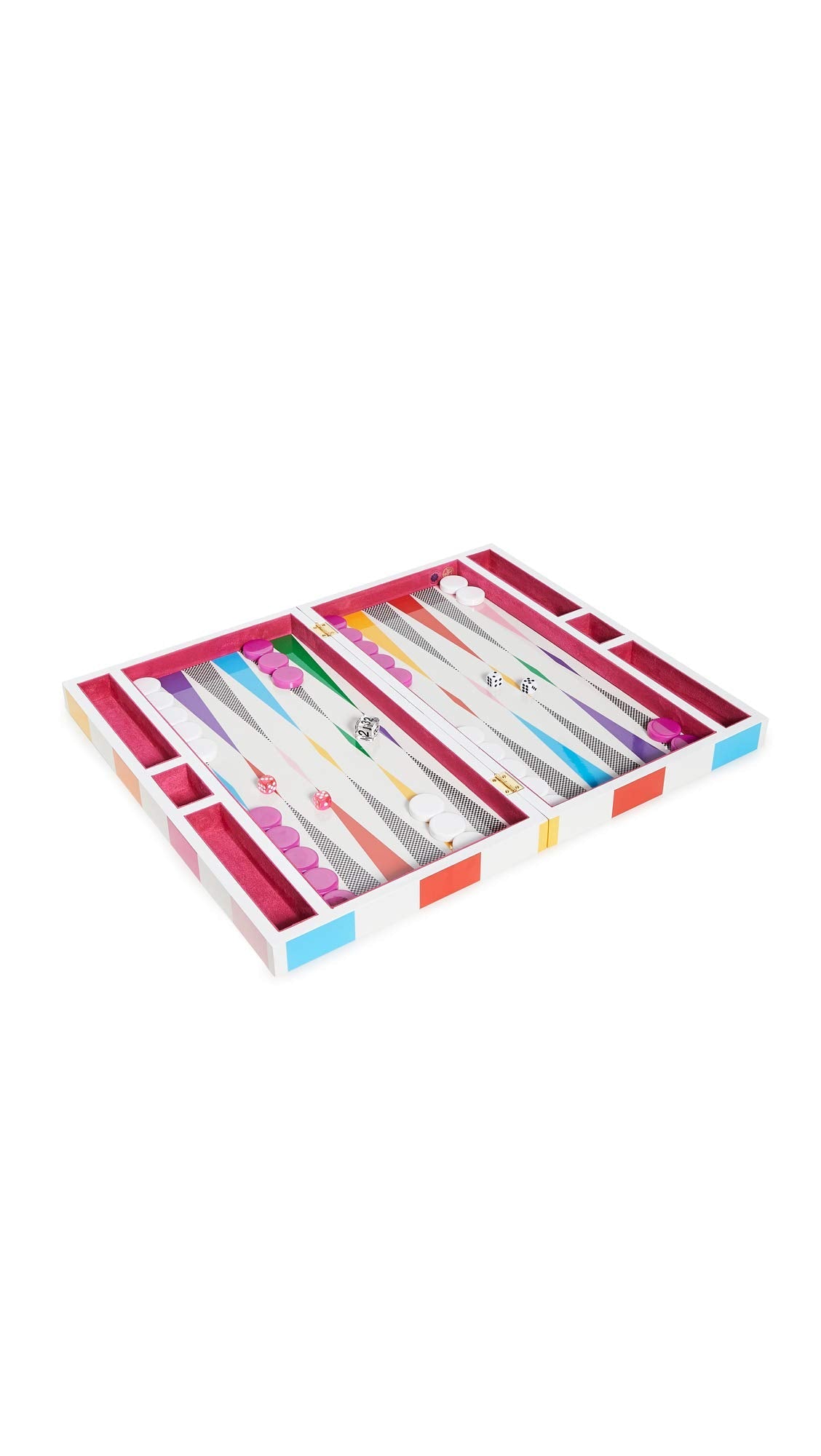 Jonathan Adler Women's Rainbow Checkerboard Backgammon Set, Multi, One Size