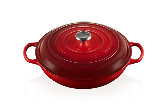 Le Creuset Enameled Cast Iron Signature Braiser, 5 qt, Cerise