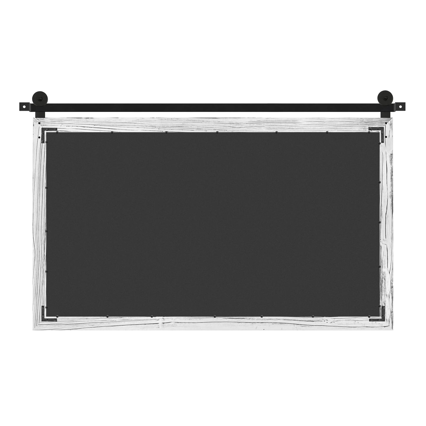 COGOOD Farmhouse Bathroom Mirror - 45 x 30 Large Rectangle Barn Door Mirror for Vanity, Bedroom, Living Room Wall Decor (White)