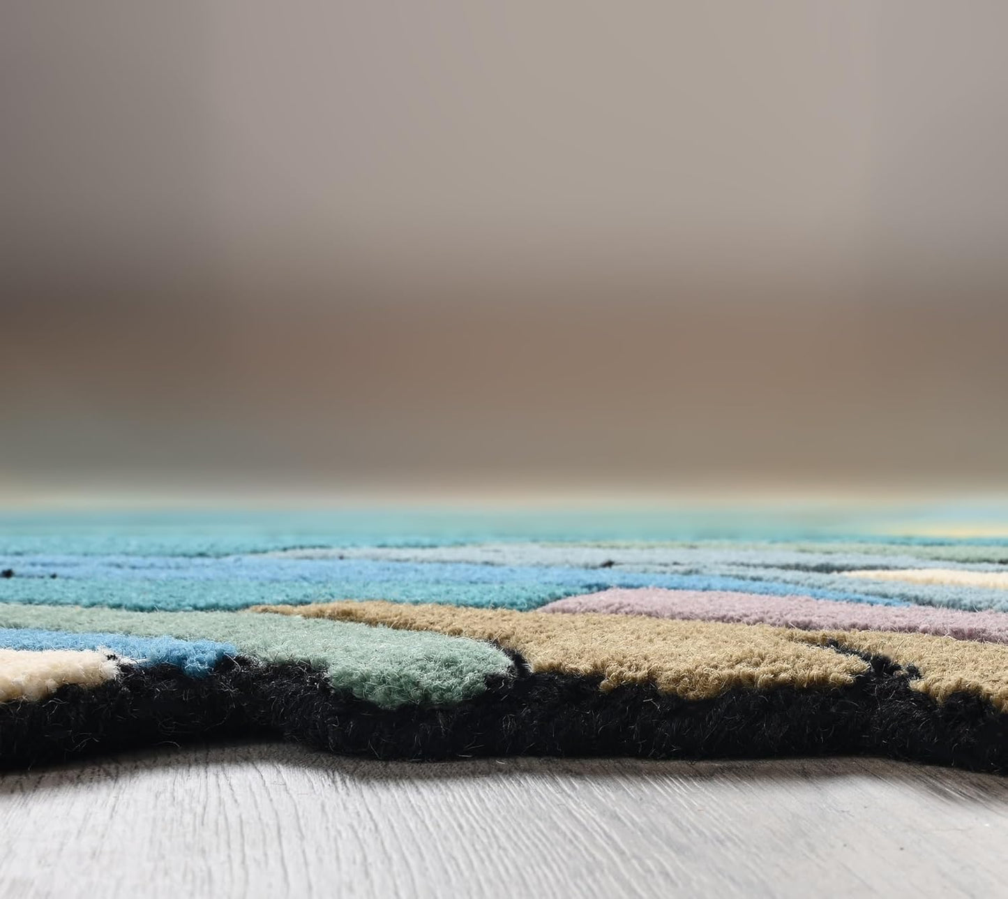Restoration and Renovation Handmade Irregular Shape Wool Area Rug | Unique Contemporary Botanical Design, Thick & Soft Carpet | Perfect for Living Room, Bedroom Decor (Multi, 6' x 8')