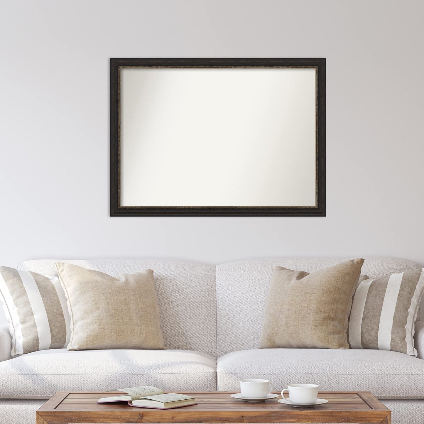 Amanti Art Bronze Wall Mirror 31x42 Accent Bronze Narrow Rectangle Bathroom Mirror for Wall Decor Living Room, X-Large Traditional Frame, Hangs Horizonally and Vertically, Bathroom Decor, Non-Beveled