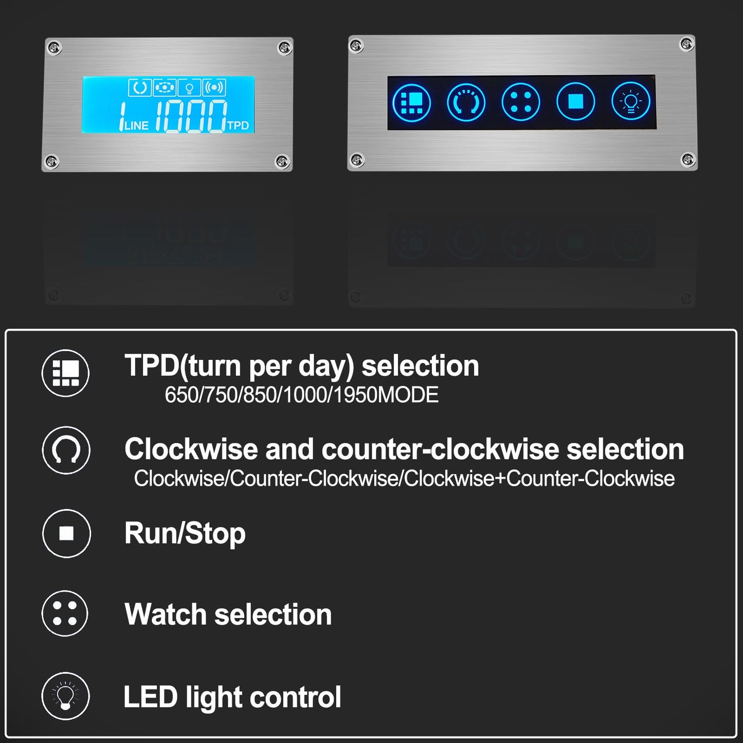 LELTNSOU Watch Winder for 9 Winding Spaces Automatic Watches, Ultra-Quiet Japanese Motors, Built-in LED Illumination and LCD Touchscreen Control