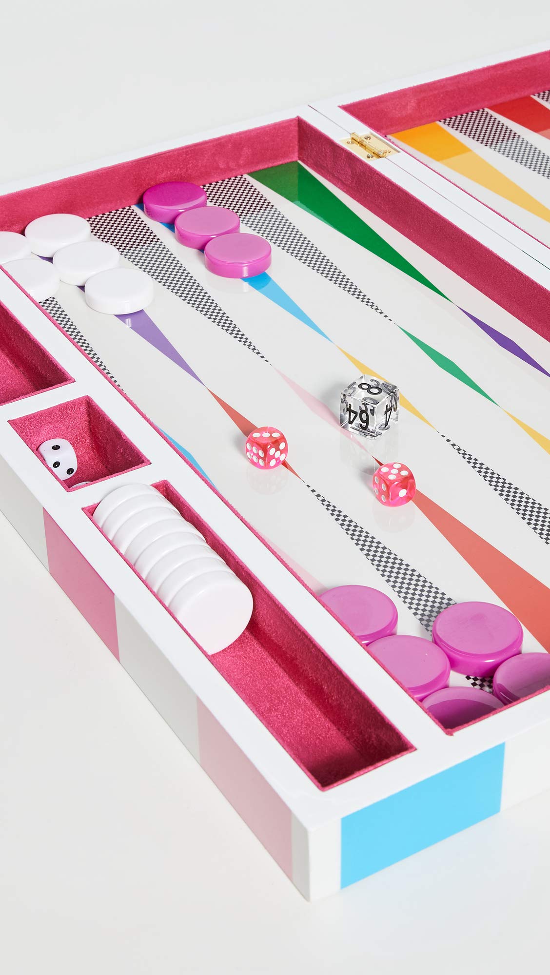 Jonathan Adler Women's Rainbow Checkerboard Backgammon Set, Multi, One Size