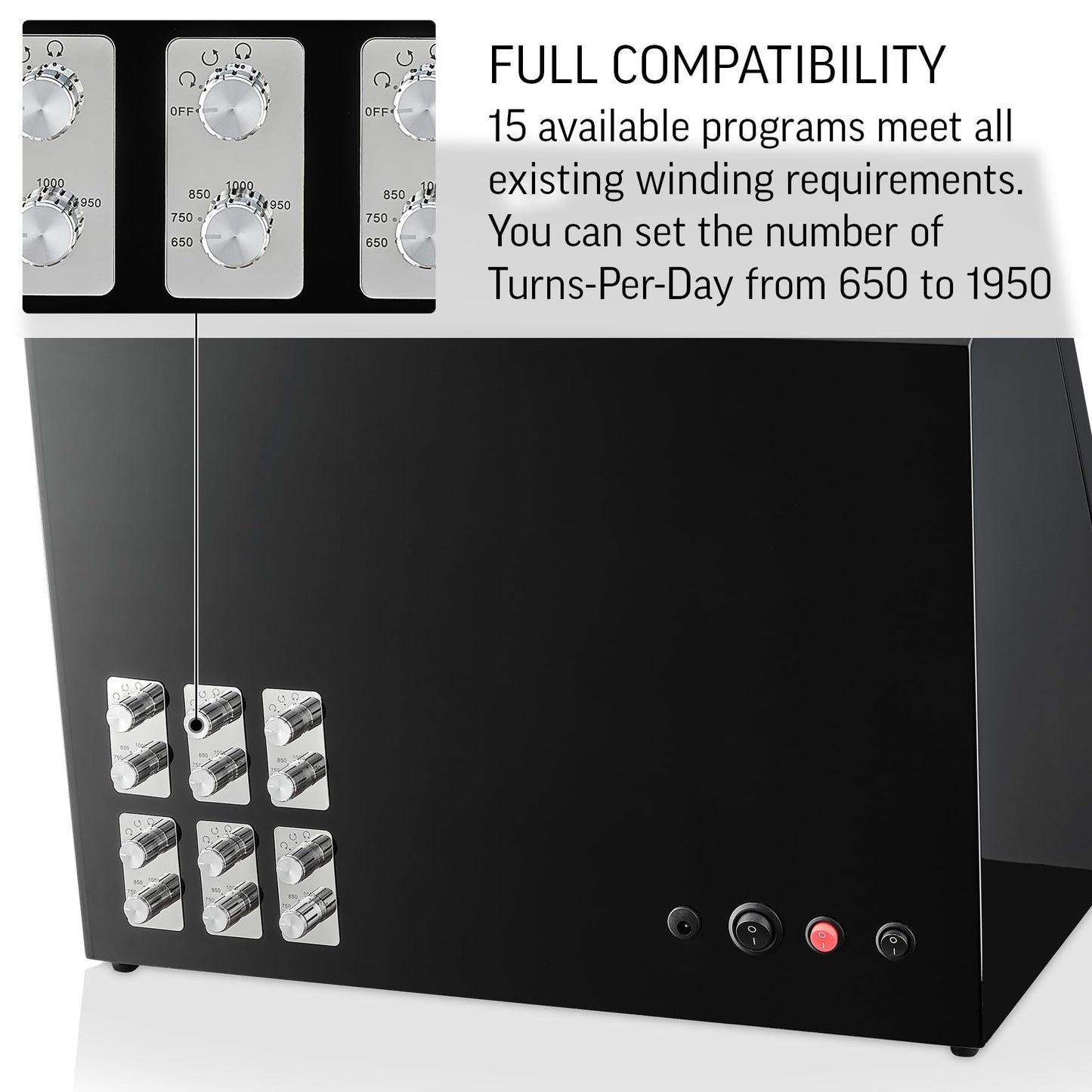TIMECUBE 12 Watch Winder with 6 Storage Slots Watch Pad (Black+Brown)