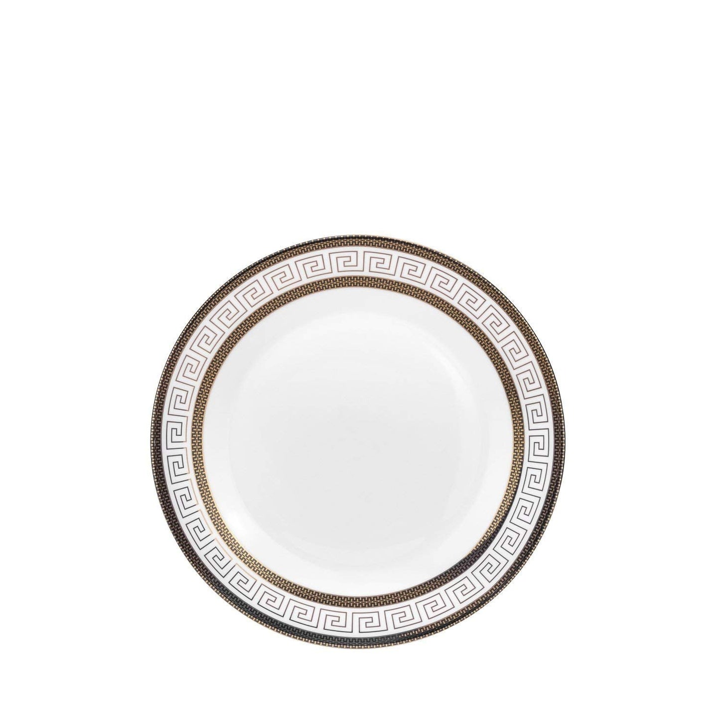 Euro Porcelain 57-pc Banquet Dinnerware Set, Luxury Tableware Dining Service for 8 (Greek Key Dark)
