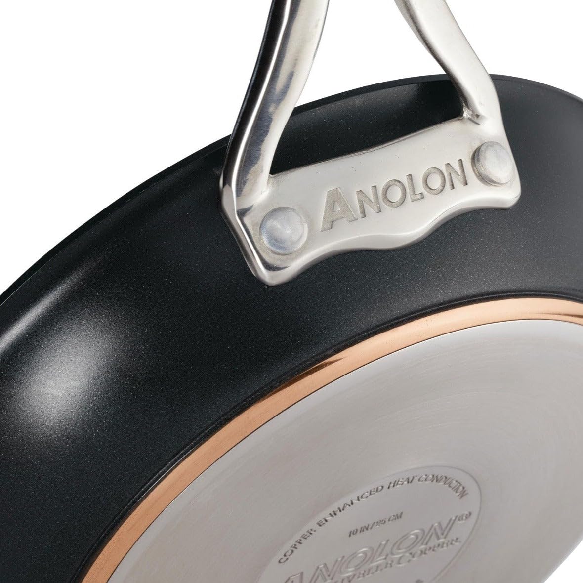 Anolon 83874 Nouvelle Copper Hard Anodized Nonstick Cookware Set / Pots and Pans Set - 11 Piece, Black Onyx