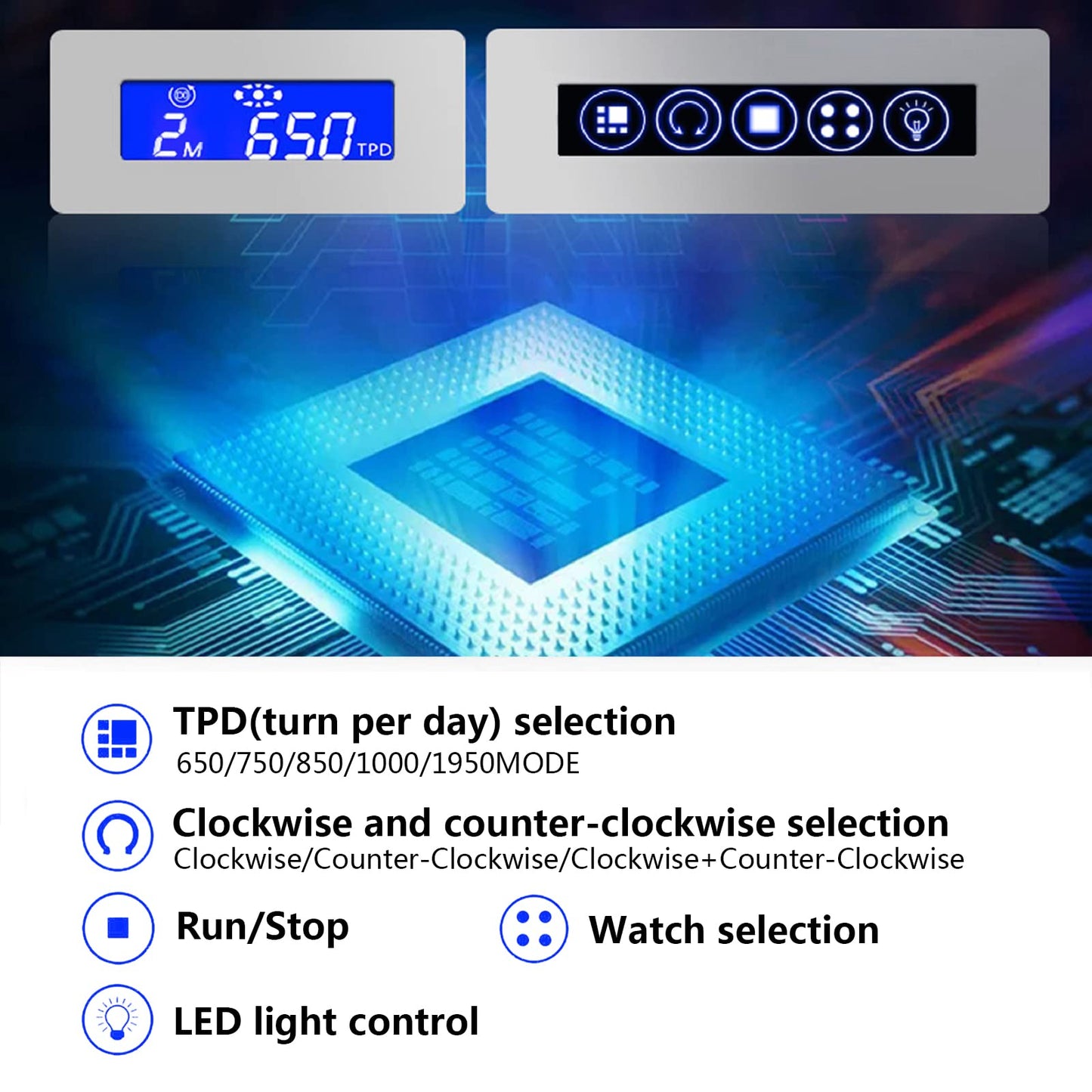 LELTNSOU Watch Winder for 12 Winding Spaces Automatic Watches, Ultra-Quiet Japanese Motors, Built-in LED Illumination and LCD Touchscreen Control