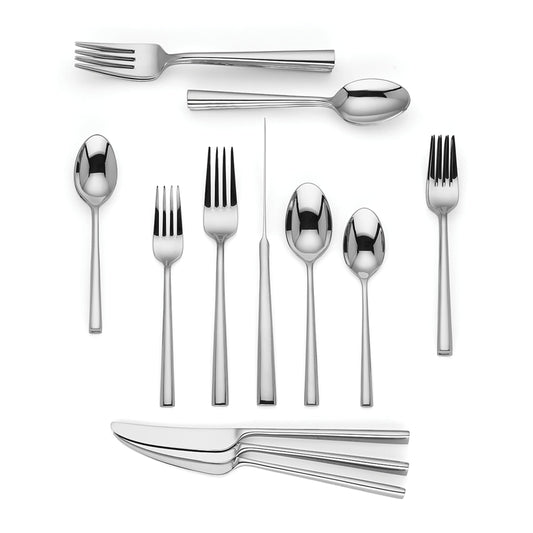 Kate Spade New York Malmo 20-Piece Flatware Set, 4.30 LB, Metallic