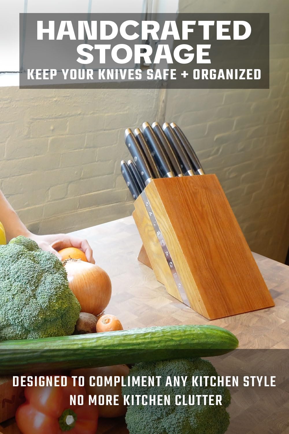 Dalstrong 12-Piece Elite Knife Block Set — German High-Carbon Steel, Full-Tang, Hand-Polished — Chef + Santoku + Nakiri + Boning + Fillet + 6 Steak — Gladiator Series Manchurian Ash Block, NSF