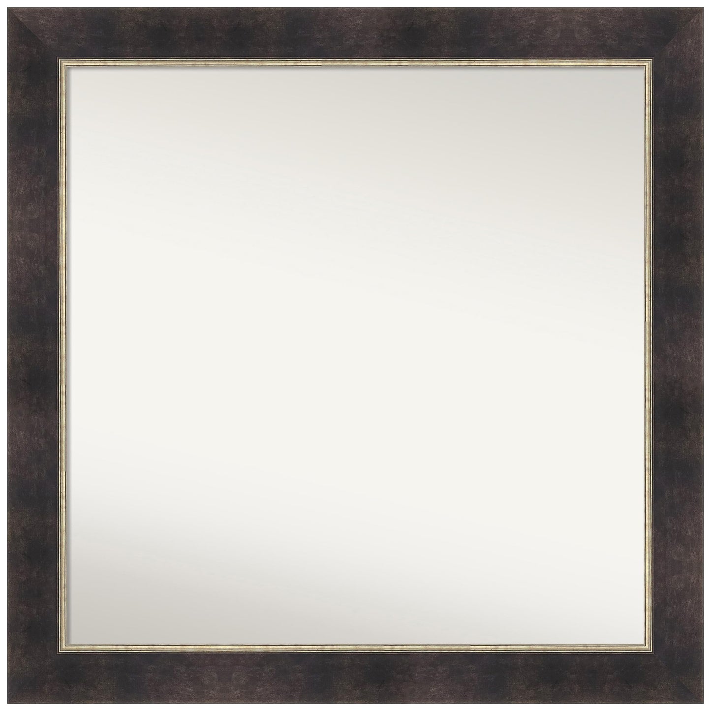Amanti Art Bronze Bathroom Mirror for Over Sink, 31x31 Odin Antique Bronze Square Vanity Mirror, Large Modern Wood Frame, Hangs Horizonally and Vertically, Bathroom Wall Decor, Non-Beveled Edge