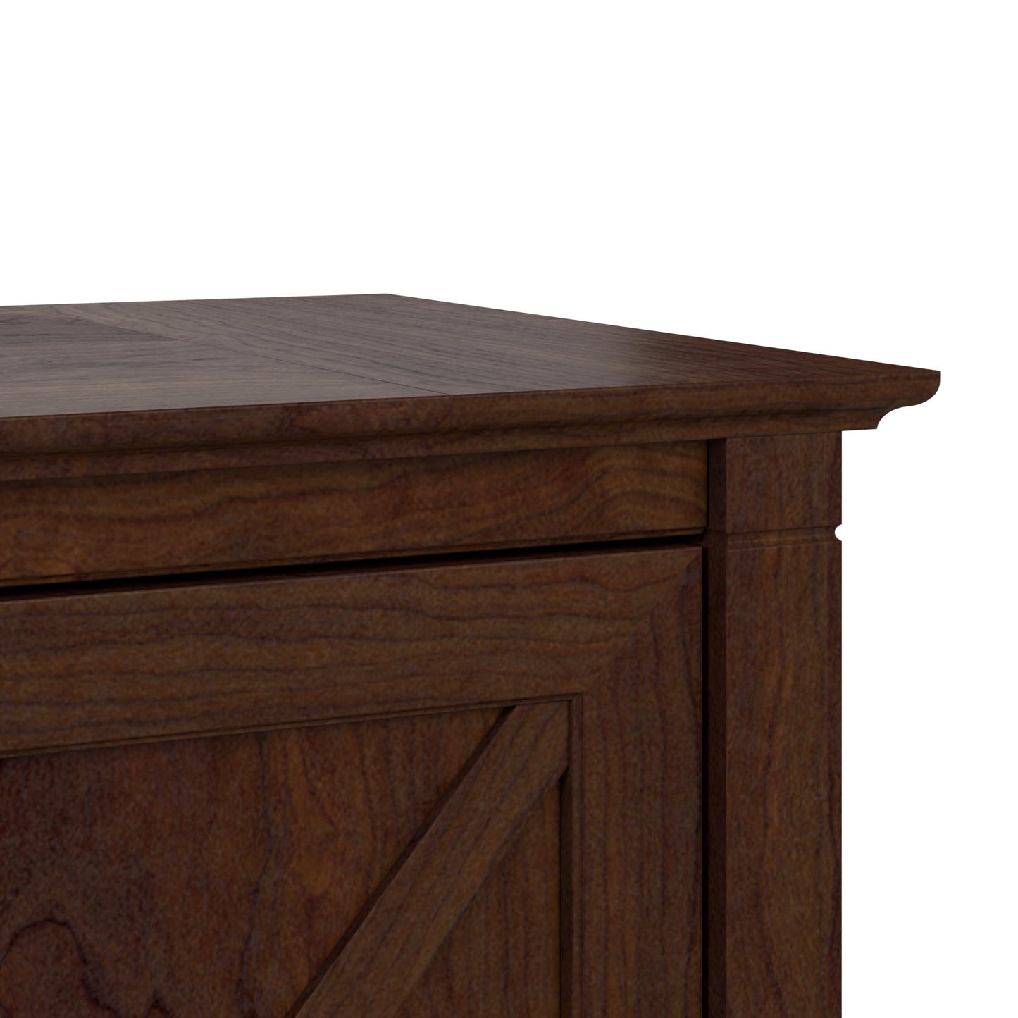 Bush Home Key West Tall Storage Cabinet with Doors in Bing Cherry