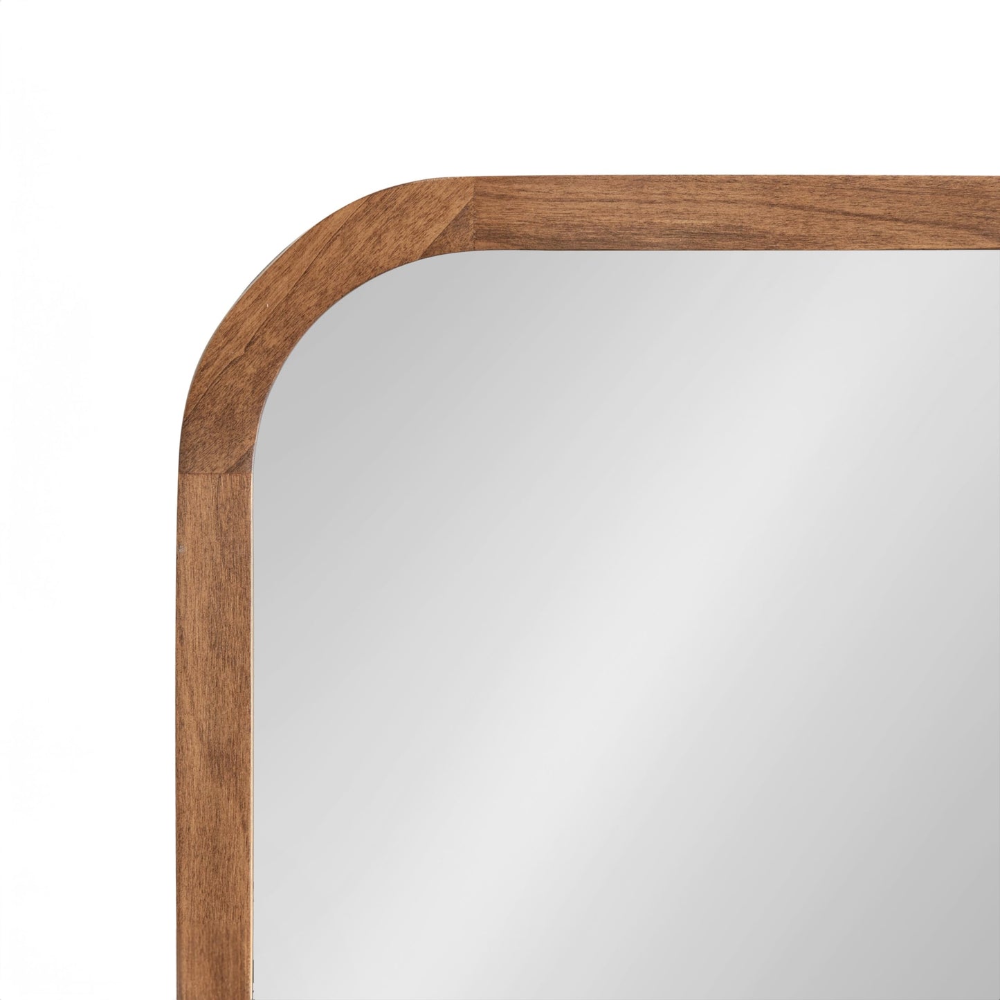 Kate and Laurel Hutton Modern Rounded Rectangle Wall Mirror; 24 x 36; Natural Rustic; Decorative Farmhouse Rectangular Wall Decor for Bathroom Mirror for Over Sink