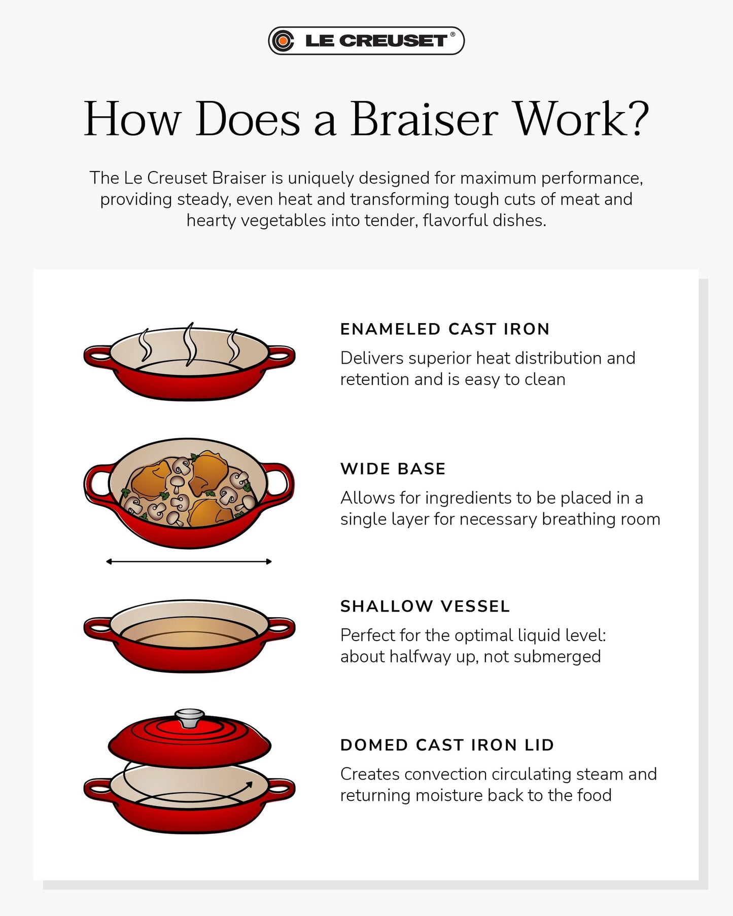 Le Creuset Enameled Cast Iron Signature Braiser, 5qt., Riviera