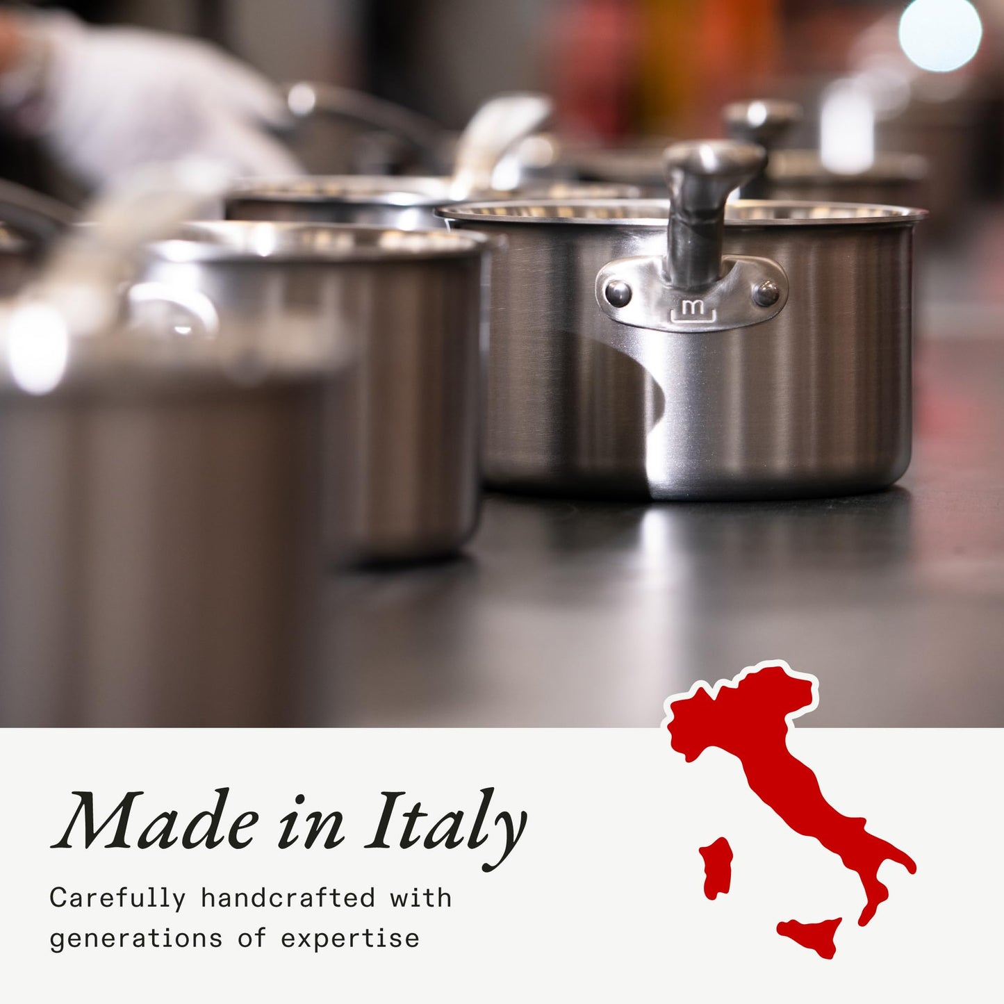 Made In Cookware | 8 Quart Stainless Steel Stock Pot With Lid and Pasta Insert | 5 Ply Stainless Clad | Professional Cookware | Crafted in Italy | Induction Compatible