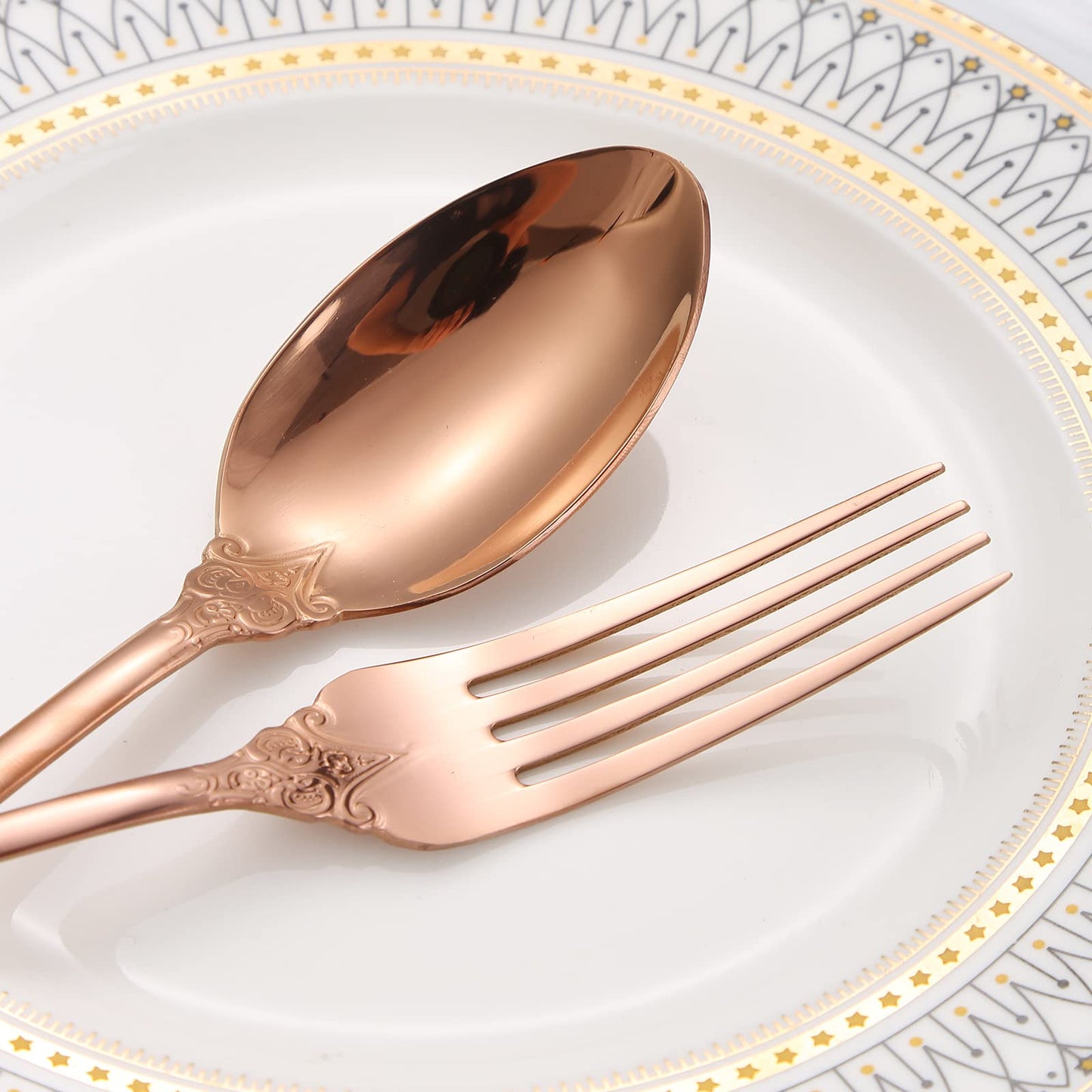 A · HOUSEWARE 160 Piece Silverware Set Stainless Steel Flatware Cutlery Set for 32, Kitchen Tableware Set for Home Restaurant, Mirror Finish, Dishwasher Safe