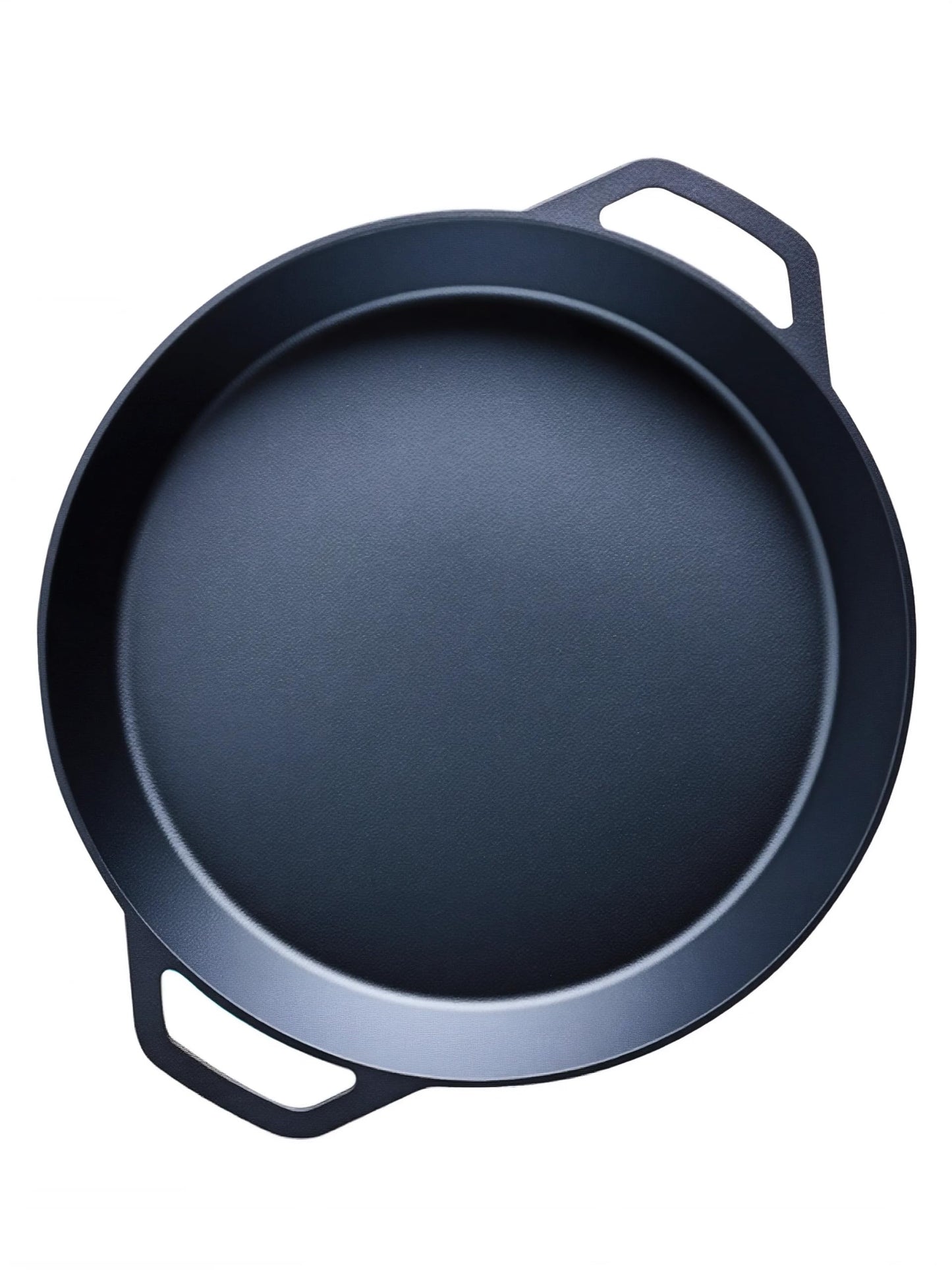 LI-GELISI 26-inch cast iron frying pan with double auxiliary handles, nitrogen-treated for rust resistance, suitable for stoves/grills/campfires, heavy-duty frying pan for outdoor cooking