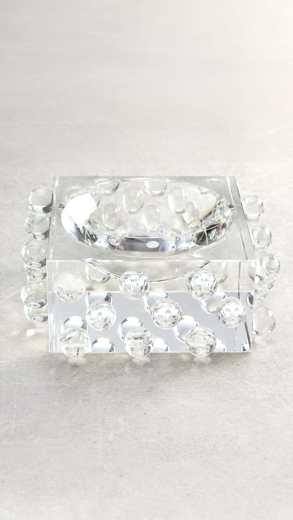 Tizo Design Women's Crystal Glass Bowl Scattered Balls, Clear, One Size